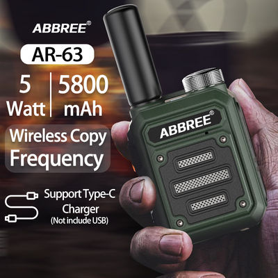 ABBREE AR-63 Wireless Walkie talkie for Hunting Color Camo/Brown Talk Range 3km-10km