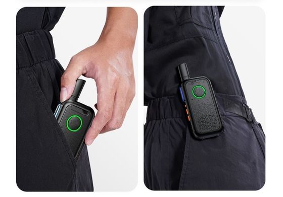 Commercial Black Mini Thin Outdoor Walkie Talkie Portable Lightweight 1.7*13.5*5.4CM