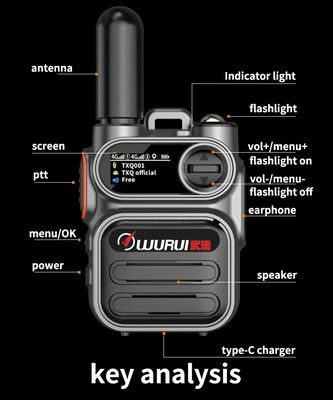 4G Wireless Mini Walkie Talkie for  Long-Distance Satellite Communication