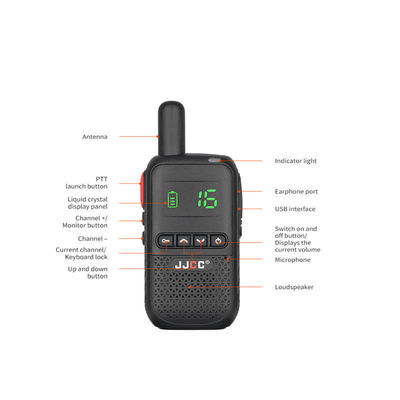 Wireless Handheld Walkie Talkie 5W Output Power Long Range Two Way Radio for Handy Kids