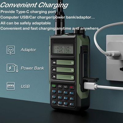 UHF USB Charger Vox PC Programming Wireless Walkie Talkie for Hiking and Mountaineering