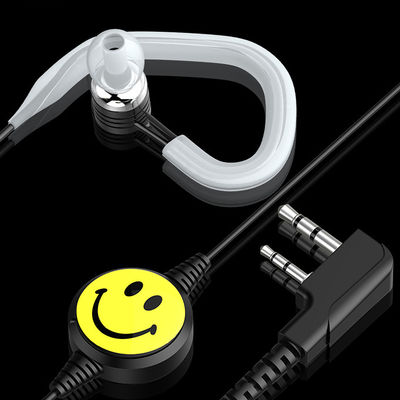 Flexible Acoustic Clear Tube Microphone Two Way Radio Headset for Black Walkie Talkie