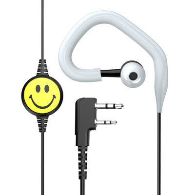 Flexible Acoustic Clear Tube Microphone Two Way Radio Headset for Black Walkie Talkie