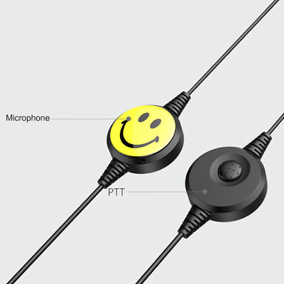 Flexible Acoustic Clear Tube Microphone Two Way Radio Headset for Black Walkie Talkie