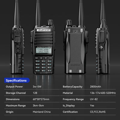 Baofeng UV-82 Walkie Talkie VHF UHF Frequency Type for PTT Communication in Pakistan