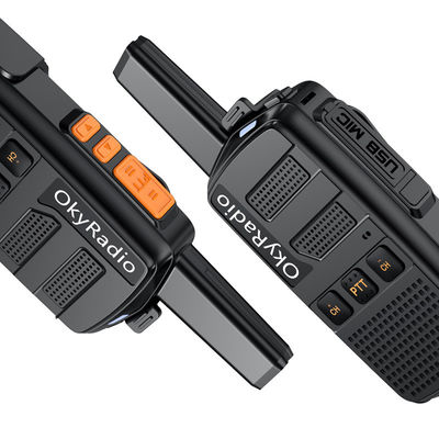 5W Portable Two Way Radios in Black Colour with Rechargeable Battery and USB Charger