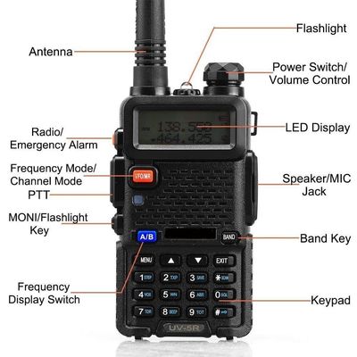 Outdoor Hiking Equipment BF-UV 9R Two Way Radio with 5W Output Power and Strong Signal