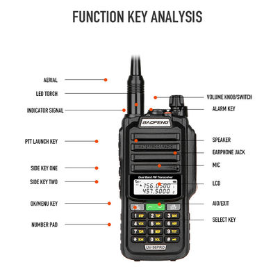 Talk Range 5-10km Bf UV-98 Long Range Handheld Intercoms for Camping Hiking Outdoor