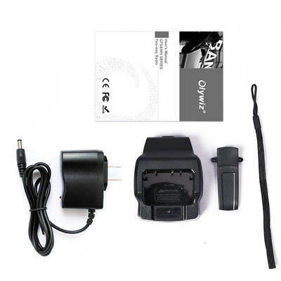 UHF Ham Radio Handheld Walkie Talkie Black 5W Output Power 3800mAh Intercoms Woki Toki