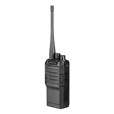 UHF Ham Radio Handheld Walkie Talkie Black 5W Output Power 3800mAh Intercoms Woki Toki