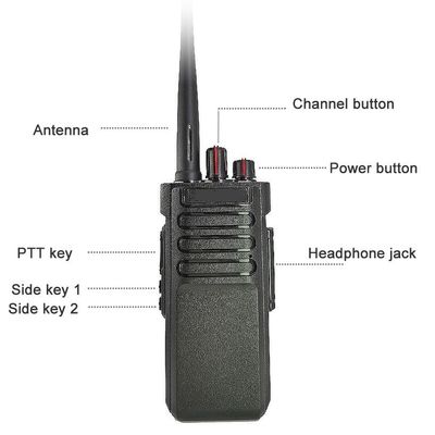 Fashion Handheld Radio Walkietalkie VHF UHF Analog Intercoms 10W Walkie Talkies IPX7