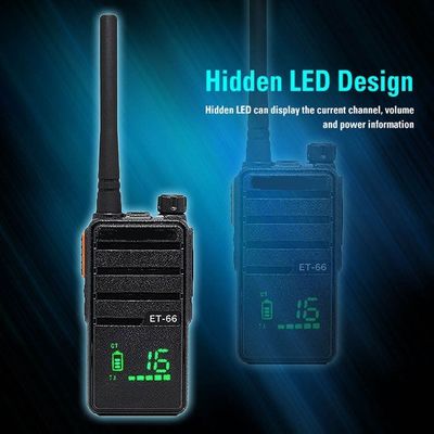 Mini Two Channel Scanning Walkie Talkie Set ET-66 for Long Distance Communication