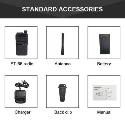 Mini Two Channel Scanning Walkie Talkie Set ET-66 for Long Distance Communication