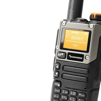 Double Band Analog Radio Two Way Walkie Talkie Black Handheld for Smooth Communication