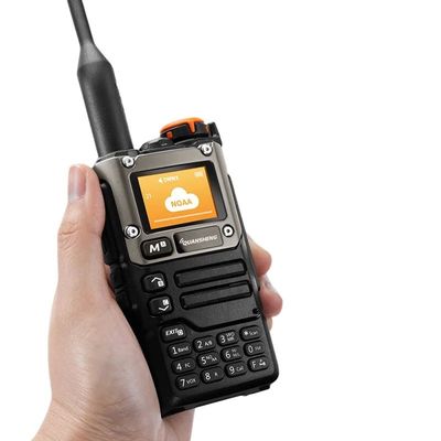 Double Band Analog Radio Two Way Walkie Talkie Black Handheld for Smooth Communication