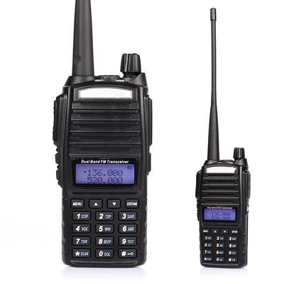 8W UV-82 Talkie BF Dual Band Walkie-talkie Black Handheld Radio for VHF Communication