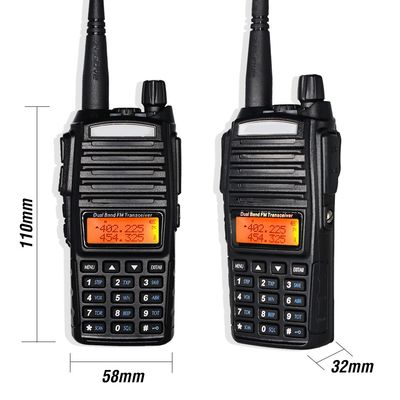 8W UV-82 Talkie BF Dual Band Walkie-talkie Black Handheld Radio for VHF Communication