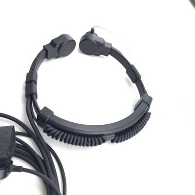 Acoustic Tube Headphone Throat Microphone for MTP3150 3250 6750 Black Walkie Talkie