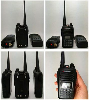 Most powerful T550 VHF/UHF walkie talkie with 4W output power and 16 storage channels