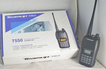Most powerful T550 VHF/UHF walkie talkie with 4W output power and 16 storage channels