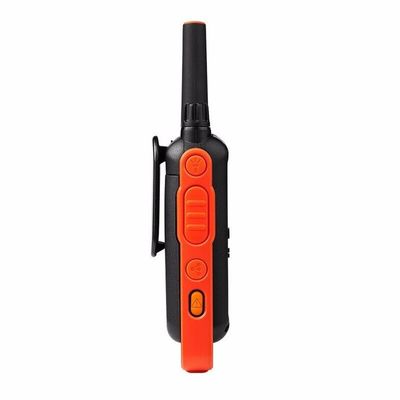 T82 GMRS Radio Mini Walkie Talkie 20 Channels 1-10km Range Orange Handheld Flashlight