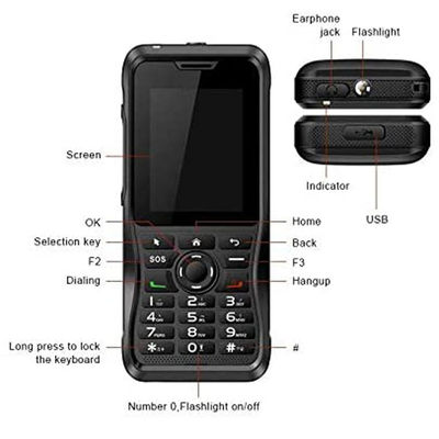 4G Network Two Way Radio Zello T310 Rugged 4G Poc Mobile Phone with 2.4 inch Small Keypad