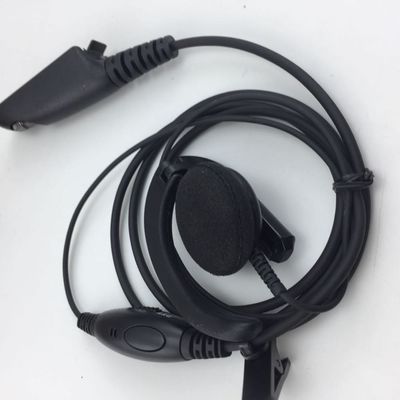 Walkie Talkie Wired Headphone in Black and Compatible with Motorola GP328 GP340 GP380