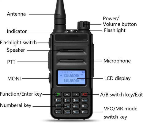 English Operating Language Handheld Two Way Radio for Walkie Talkie Mobile Phone