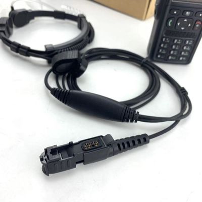 Motorola MTP3150 3250 6750 Heavy Duty Throat Microphone with Acoustic Tube Headphone