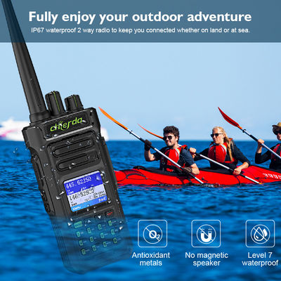 GPS IP67 Digital Walkie Talkie for VHF UHF Transceiver Communication 150*64*40mm
