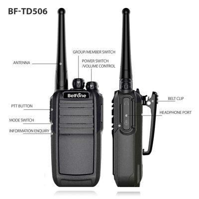 Belfone DMO Pseudo Trunk VHF/UHF Walkie Talkie BF-TD506 128 Storage Channel and Dual Modes