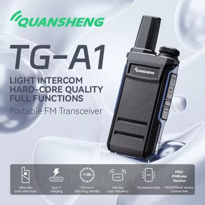 1-3km Talk Range QuanSheng TG-A1 Wireless Long Range Transmitter Professional Black Handheld Walkie Talkie
