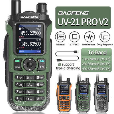 Long Range Baofeng UV-21 Pro Walkie Talkie with 999 CHS Intercom and Dual Band Frequency