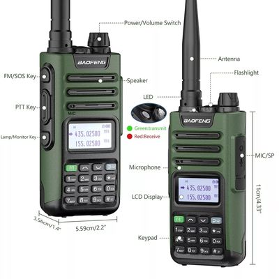 UV13 Pro Two Way Radio GMRS 136-174/400-520MHz Walkie Talkie with Type-C Charger