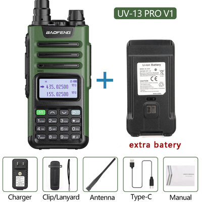 UV13 Pro Two Way Radio GMRS 136-174/400-520MHz Walkie Talkie with Type-C Charger
