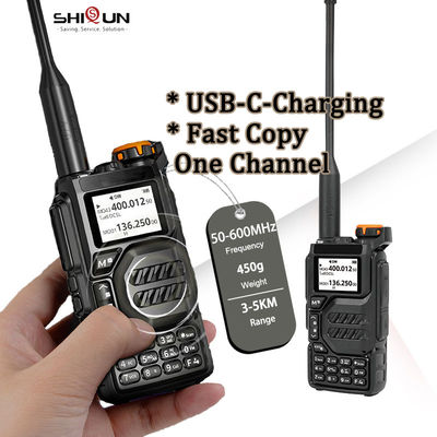 5W Quansheng UV-K5 Walkie Talkie Two Way Radio with USB-C Charger VHF UHF Frequency Type