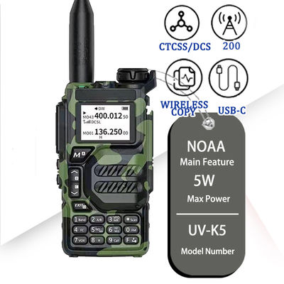 5W Quansheng UV-K5 Walkie Talkie Two Way Radio with USB-C Charger VHF UHF Frequency Type