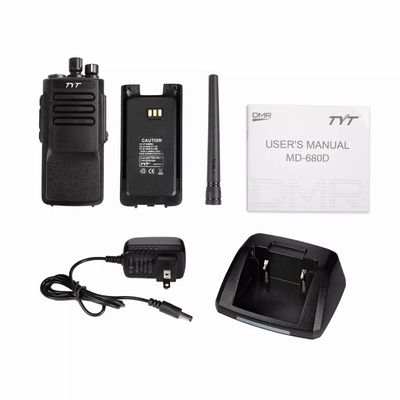Handheld Black TYT MD-680D IP67 Waterproof 10W DMR Professional VHF/UHF Walkie Talkie