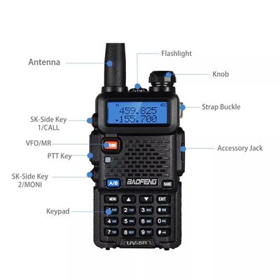 136-174MHz 400-470MHz Baofeng UV5R 8w Dual Band Walkie Talkie for Outdoor Adventures