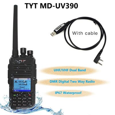 DMR Dual Band IP67 Waterproof GPS Optional 100000 Contacts 131mm*61mm*36mm Digital Radio