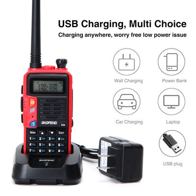 8 Watt Ham Walkie Talkie UV-S9plus UHF VHF Handheld Radio BAOFENG with 2200mAh Battery