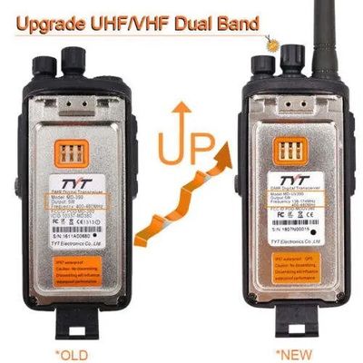 Ham Walkie Talkie Tyt MD-UV390 Dual Band VHF UHF Dmr Radio Waterproof Dustproof IP67 201g