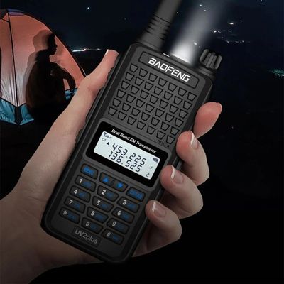 130 x 58 x 35mm Black Baofeng Bf-UV2plus IP68 LED Flashlight UV Dual Band Walkie Talkie