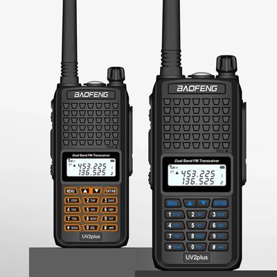 130 x 58 x 35mm Black Baofeng Bf-UV2plus IP68 LED Flashlight UV Dual Band Walkie Talkie