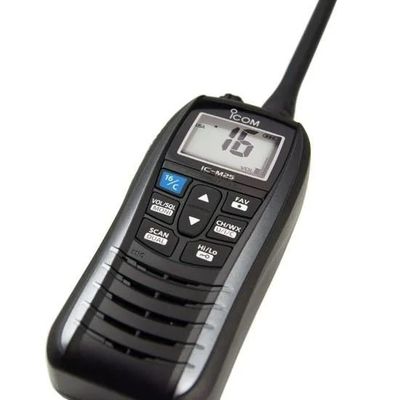 Marine IC-M25 Handheld Intercom Walkie Talkie 5W 128 / 16 Channels Waterproof Portable Black in 2024