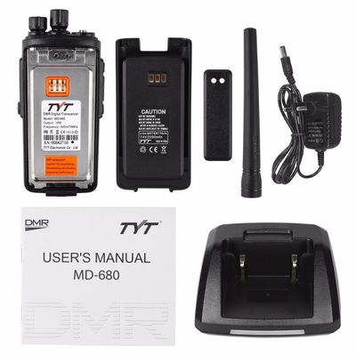 2200mAh Black Digital Portable Walkie-Talkie MD-680 for VHF UHF Frequency Type Direct