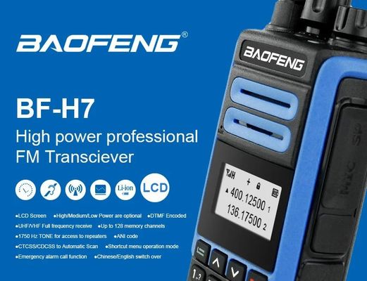 130g Baofeng BF-H7 Dual Frequency Color Portable Transceiver Two-Way Radio