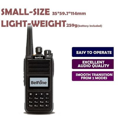 Black Belfone Bf-Td515 VHF UHF Radio Long Range 5W Portable Wireless 2 Way Commercial