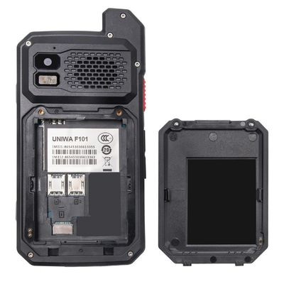 Black Uniwa F101 4 Inch Touch Screen Zello IP65 Waterproof Poc Radio 4G Android Walkie Talkie with NFC and Sos Button In 2024