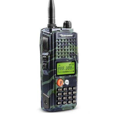 Black Walkie Talkie with 4000mAh Battery Capacity and Multiple Frequencies Scanning
